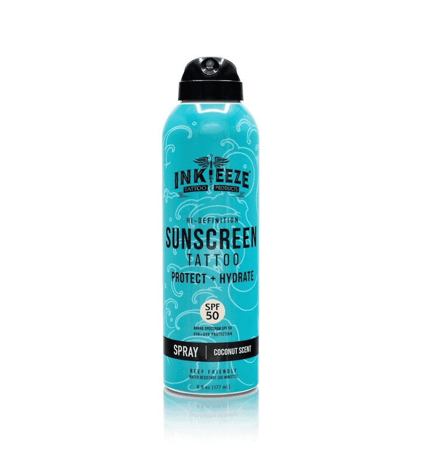 INK-EEZE Tattoo Sunscreen Spray SPF 50