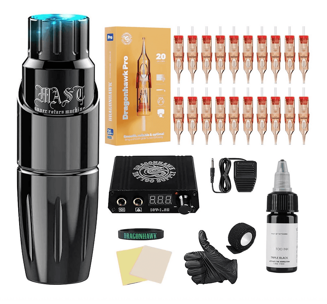 Dragonhawk Mast Tour Wired Tattoo Machine Kit