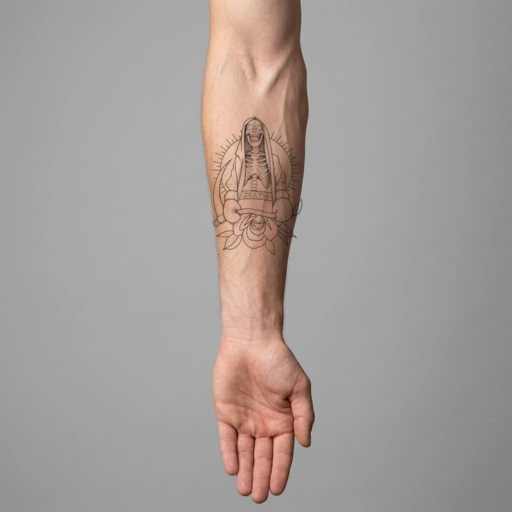 High-fidelity fresh tattoo application composite