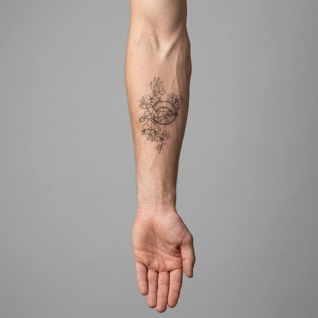 High-fidelity fresh tattoo application composite