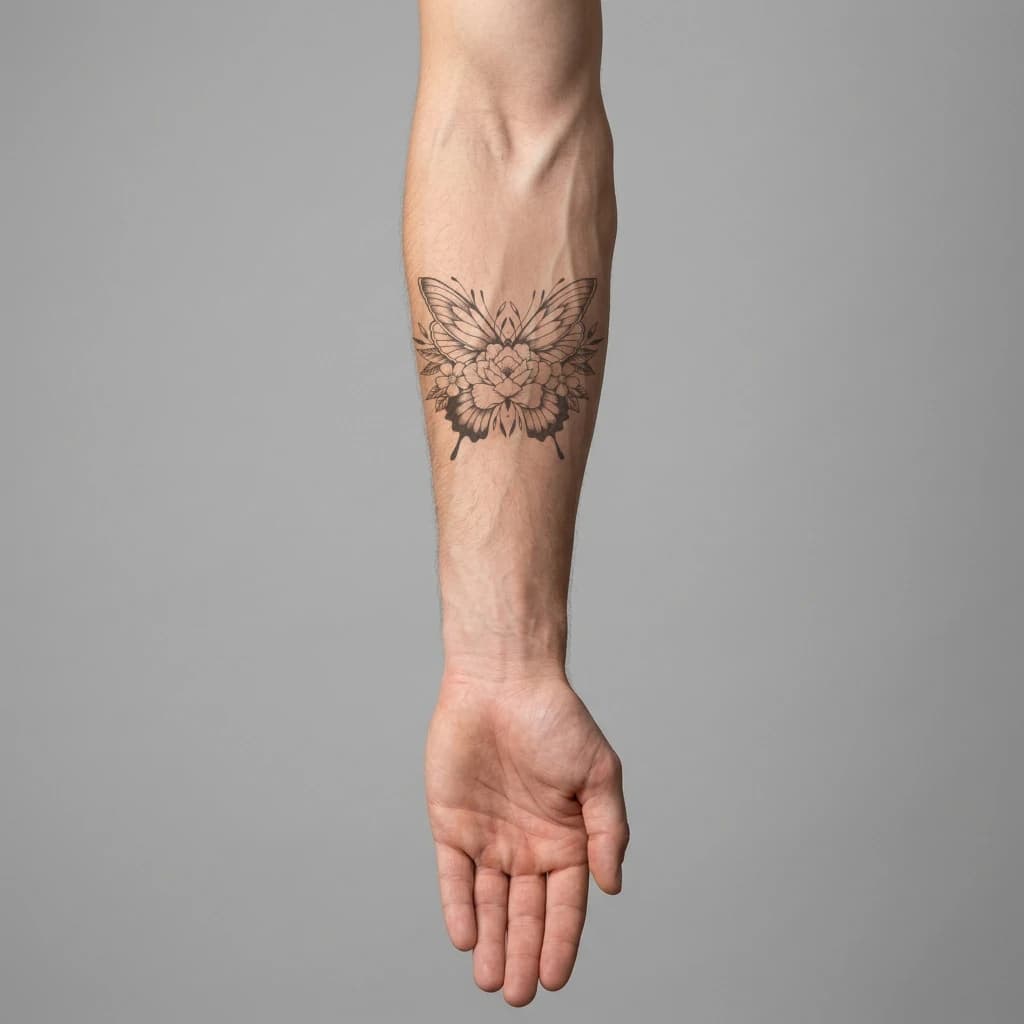 High-fidelity 5-year healed tattoo simulation composite