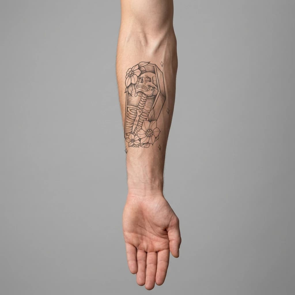 High-fidelity 5-year healed tattoo simulation composite