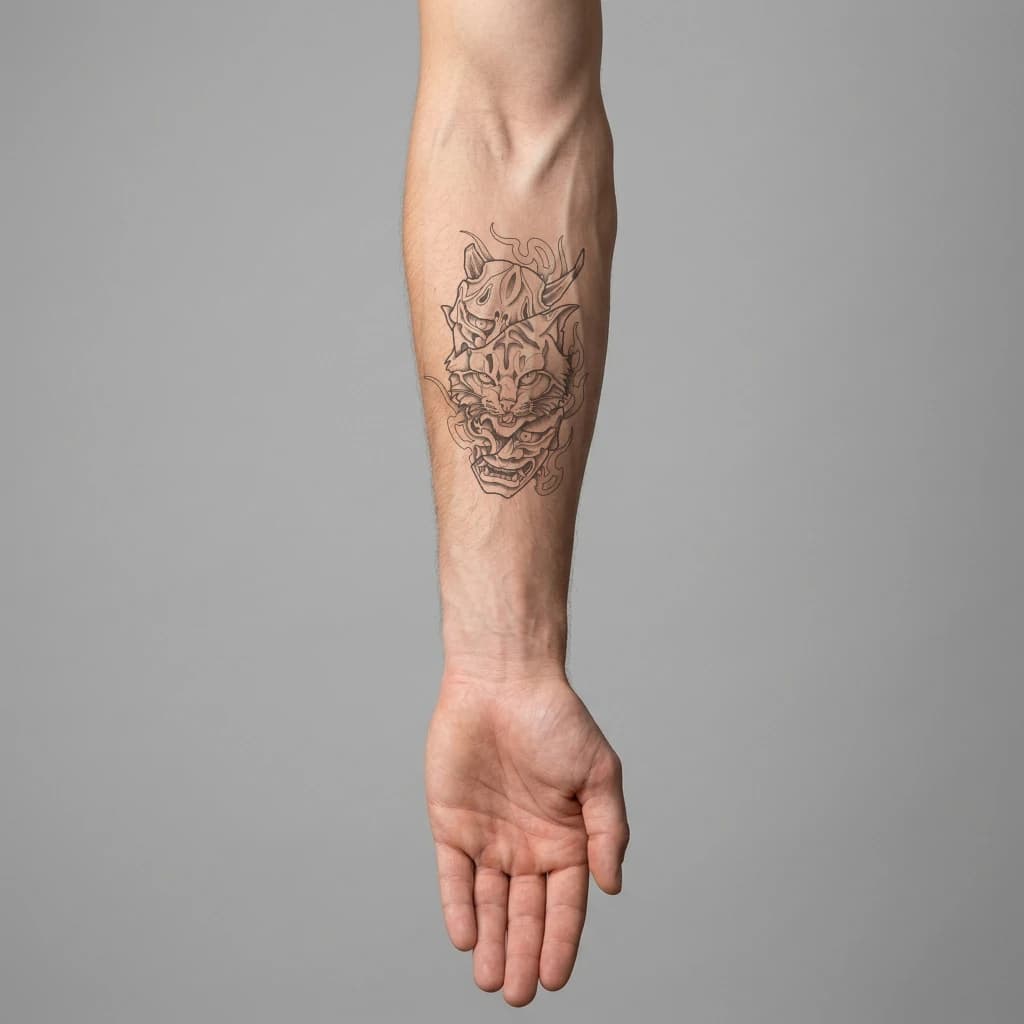 High-fidelity 5-year healed tattoo simulation composite